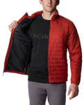 The Columbia Mens Silver Falls Jacket in Warp Red