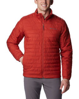 The Columbia Mens Silver Falls Jacket in Warp Red