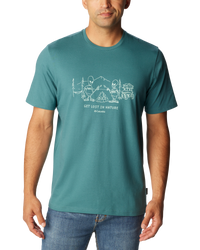 The Columbia Mens Explorers Canyon T-Shirt in Cloudburst