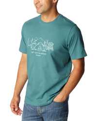 The Columbia Mens Explorers Canyon T-Shirt in Cloudburst