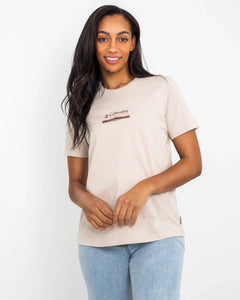 The Columbia Womens Boundless Beauty T-Shirt in Dark Stone & Heritage
