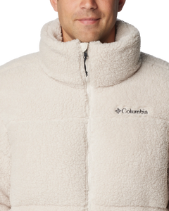 The Columbia Mens Puffect Sherpa Fleece Jacket in Dark Stone