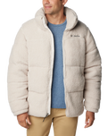 The Columbia Mens Puffect Sherpa Fleece Jacket in Dark Stone