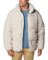 The Columbia Mens Puffect Sherpa Fleece Jacket in Dark Stone