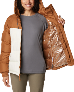 The Columbia Womens Pike Lake II Insulated Jacket in Camel Brown & Chalk