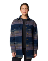 The Columbia Womens Calico Basin Shirt Jacket in Collegiate Navy