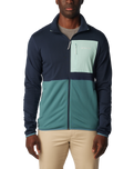 The Columbia Mens Hike Full Zip Fleece Jacket in Collegiate Navy, Cloudburst & Spray