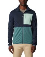 The Columbia Mens Hike Full Zip Fleece Jacket in Collegiate Navy, Cloudburst & Spray