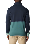 The Columbia Mens Hike Full Zip Fleece Jacket in Collegiate Navy, Cloudburst & Spray