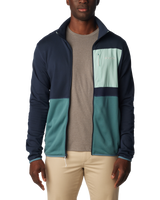 The Columbia Mens Hike Full Zip Fleece Jacket in Collegiate Navy, Cloudburst & Spray