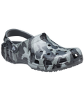 The Crocs Mens Classic Printed Camo Clogs in Slate Grey & Multi