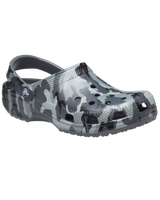 The Crocs Mens Classic Printed Camo Clogs in Slate Grey & Multi