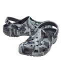 The Crocs Mens Classic Printed Camo Clogs in Slate Grey & Multi