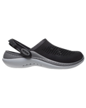 The Crocs Mens Literide 360 Clogs in Black & Slate Grey