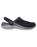 The Crocs Mens Literide 360 Clogs in Black & Slate Grey