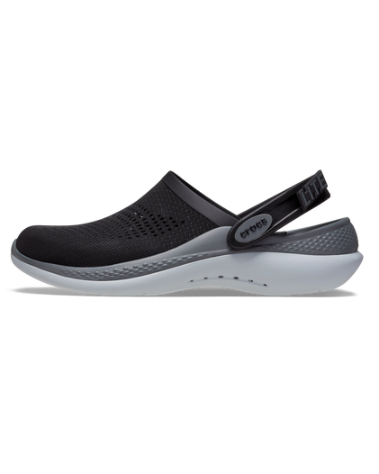 The Crocs Mens Literide 360 Clogs in Black & Slate Grey