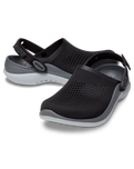 The Crocs Mens Literide 360 Clogs in Black & Slate Grey