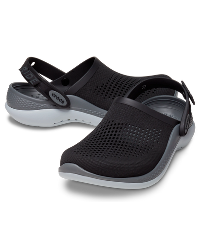 The Crocs Mens Literide 360 Clogs in Black & Slate Grey