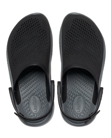 The Crocs Mens Literide 360 Clogs in Black & Slate Grey