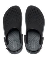 The Crocs Mens Literide 360 Clogs in Black & Slate Grey