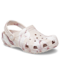 The Crocs Girls Girls Classic Marble Clog in Quartz