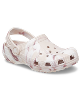 The Crocs Girls Girls Classic Marble Clog in Quartz