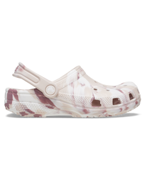 The Crocs Girls Girls Classic Marble Clog in Quartz