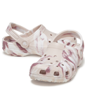 The Crocs Girls Girls Classic Marble Clog in Quartz