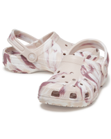 The Crocs Girls Girls Classic Marble Clog in Quartz