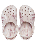 The Crocs Girls Girls Classic Marble Clog in Quartz