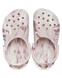 The Crocs Girls Girls Classic Marble Clog in Quartz