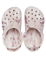 The Crocs Girls Girls Classic Marble Clog in Quartz