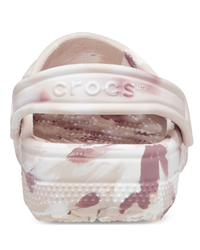 The Crocs Girls Girls Classic Marble Clog in Quartz