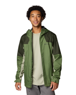 The Columbia Mens Inner Limits III Jacket in Canteen, Greenscape & Safari