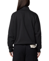 The Columbia Womens Lodge 1/4 Zip Sweatshirt in Black & Dark Stone