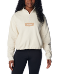 The Columbia Womens Lodge 1/4 Zip Sweatshirt in Chalk & Canoe