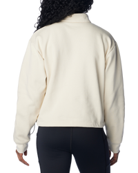 The Columbia Womens Lodge 1/4 Zip Sweatshirt in Chalk & Canoe