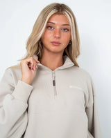 The Columbia Womens Marble Canyon 1/4 Zip Sweatshirt in Dark Stone