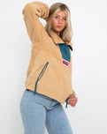 The Columbia Womens Riptide 1/4 Zip Fleece Jacket in Canoe, Cloudburst & Salmon Rose