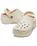 The Crocs Womens Classic Platform Lined Clogs in Bone