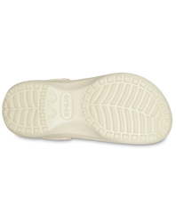 The Crocs Womens Classic Platform Lined Clogs in Bone