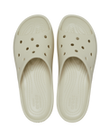 The Crocs Womens Classic Platform Sliders in Bone