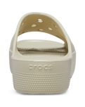 The Crocs Womens Classic Platform Sliders in Bone