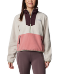 The Columbia Womens Sequoia Grove Half Zip Fleece Jacket in Dark Stone & Pink Agave