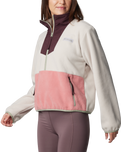 The Columbia Womens Sequoia Grove Half Zip Fleece Jacket in Dark Stone & Pink Agave