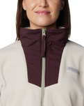 The Columbia Womens Sequoia Grove Half Zip Fleece Jacket in Dark Stone & Pink Agave