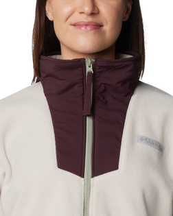 The Columbia Womens Sequoia Grove Half Zip Fleece Jacket in Dark Stone & Pink Agave