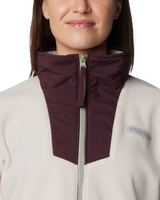 The Columbia Womens Sequoia Grove Half Zip Fleece Jacket in Dark Stone & Pink Agave