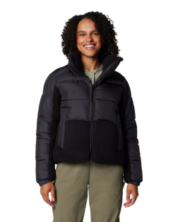 The Columbia Womens Leadbetter Point II Sherpa Hybrid Jacket in Black