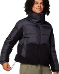 The Columbia Womens Leadbetter Point II Sherpa Hybrid Jacket in Black